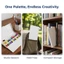 GETVOW 24 Lưới Hộp Sắc Tố, Hộp Gấp Tranh Bảng Màu Nhẹ, Tách Màu Trắng Nhựa Gouache Màu Acrylic Món Ăn Gouache Sáng Tạo Hàng Ngày
