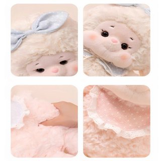 【BabyJoy】Gấu bông thỏ hồng cừu trắng,nhồi bông mềm mịn,ôm ngủ, quà bé gái,trang trí phòng dễ thươn