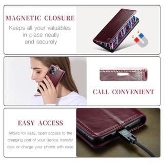 CaseMe Sang Trọng Lật Da Ốp Lưng Điện Thoại iPhone 17 Pro Max 16 15 14 13 12 11 Pro Max Ví Khe Cắm Thẻ Trường Hợp Bao Da