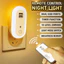 Đèn ngủ LED WANYEDI, Đèn ngủ có thể điều chỉnh độ sáng cắm vào, Tiết kiệm năng lượng treo tường di động với đèn đầu giường điều khiển từ xa