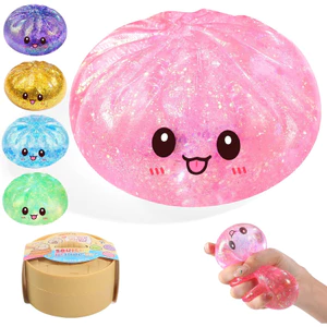 5,5cm Mô Phỏng Dim Sum Squishy Bộ Nhiều Màu Lựa Chọn Kết Cấu Maltose Với Hộp Hấp Đồ Trang Trí Phục Hồi Chậm