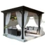 Rèm lưới Polyester ngoài trời có túi thanh cho sân Pergola và khu vực Gazebo