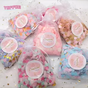 YOFFOR 3 Túi Confetti Pop, Giấy Khăn Giấy Tròn Confetti
