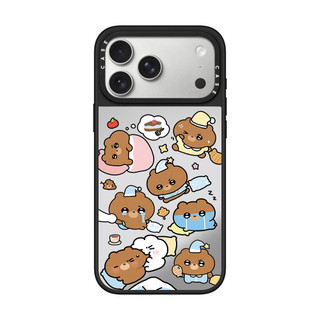 Ốp điện thoại cứng gương gấu hoạt hình từ tính cho iPhone 17 Pro Max 17 Air 16 Plus 15 14 13 12 11 Vỏ chống sốc