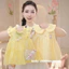 Đầm mùa hè cho bé gái VN, Hồng, In hình hoạt hình dễ thương, không tay, Cotton, Thích hợp để chơi thường ngày, Thích hợp cho bé gái sơ sinh.