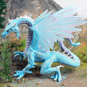 Mô phỏng trẻ em Phương Tây Warcraft Mô hình động vật rồng băng Thần thoại rồng huyền thoại Đồ chơi đồ trang trí chiều cao 12cm