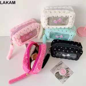 Túi đựng bút chì LAKAM, Bút chì đa chức năng dung lượng lớn, Túi đựng văn phòng phẩm nơ