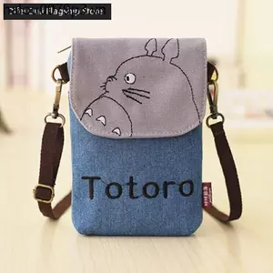 Hoạt Hình Dễ Thương Canvas Túi Điện Thoại Di Động Nữ Messenger Mini Túi Nhỏ Sinh Viên Vải Dây Đựng Tiền Xu My Neig