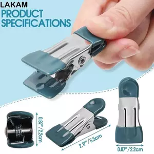LAKAM 1 / 5 Chân Quần Áo, Kẹp Sấy Quần Áo Chống Trơn Trượt, Kẹp Túi Đựng Thực Phẩm Chống Gió Không Dấu Vết