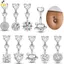 < YEI > Hình Trái Tim Zircon Series Tòn Ten Bụng Nhẫn Thép Không Gỉ Pha Lê Trái Tim Bụng Rốn Xuyên Nombril Trang Sức Mới