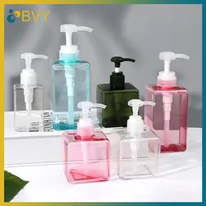 BVY 100-650ml Chai Vuông Xà Phòng Lỏng Roi Mousse Điểm Đóng Chai Dầu Gội Sữa Tắm Bơm Sữa Tắm Chainding Hộp Đựng Xà Phòng.