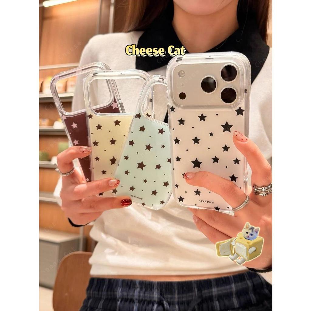 ins Ốp điện thoại hình ngôi sao chấm bi cho iPhone 14 13 12 11 15 16 17 Pro Max 17 Air Xs XR 7Plus