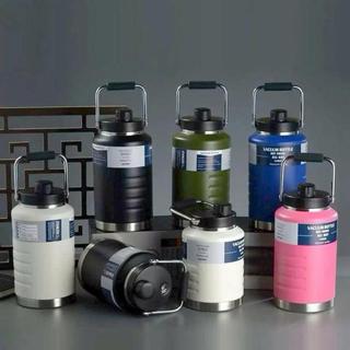 [GIỮ NHIỆT LÂU] Bình Giữ Nhiệt Inox 316 2L/ 1,5L Dáng Lùn Miệng Rộng Có Tay Cầm Bình Nước Mang Theo