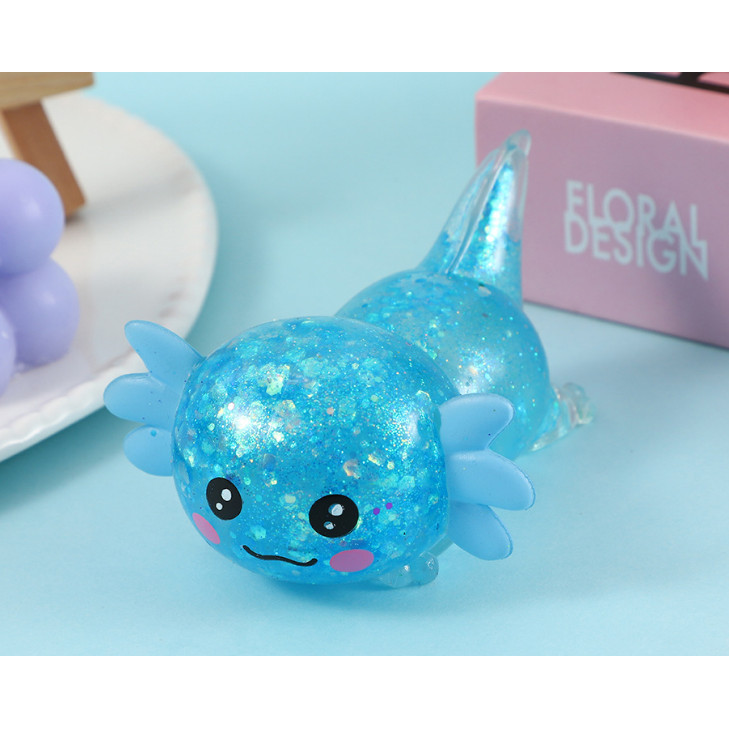 Đồ chơi căng thẳng Axolotl Squishy – Đồ chơi nhồi bông Axolotl dễ thương Đồ chơi bóp giác quan mềm cho trẻ em và người lớn, Đồ chơi giảm căng thẳng trên bàn, Ủng hộ bữa tiệc