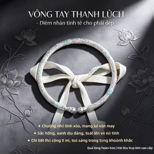 Quà Tặng Cao Cấp! Vòng Tay Hợp Kim Cao Cấp Hoa 3D Thủ Công - Size 58mm Vừa Vặn Mang May Mắn.