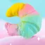 FUHUIOT Rainbow Croissant Squishy Toy, Bánh mì dứa Dính bóng Fidget giác quan, Trẻ em Người lớn Tăng chậm Tay dày Thư giãn Twist Đồ chơi phục hồi chậm cho học sinh
