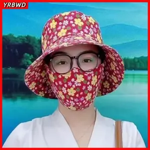 Mũ hái trà YRBWD, Mũ làm việc nông nghiệp bảo vệ cổ chống tia cực tím, Bán chạy Khăn choàng vành rộng Mũ chống nắng thể thao ngoài trời