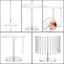 Đế trưng bày bánh DONOVANQQ, Giá trưng bày bánh Acrylic có thể tái sử dụng tròn, Thanh lịch với tua rua Tấm trưng bày món tráng miệng trong suốt Đạo cụ quay phim