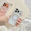 Ốp lưng cứng trong suốt mờ Tương thích với iPhone 15 15Pro 15ProMax 16 16Pro 16ProMax 17 17Pro 17ProMax Vỏ nam châm họa tiết chấm bi đầy màu sắc