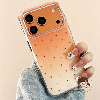 Ins Style Dần dần Màu Cam Vỏ Cho Samsung Galaxy S26 S25 S24 S23 S22 S21 Ultra Plus S20 FE Lite A73 A72 A71 A53 A52 A52S A51 5G 4G Vỏ Sang Trọng Màu Trắng Bóng Điện Thoại