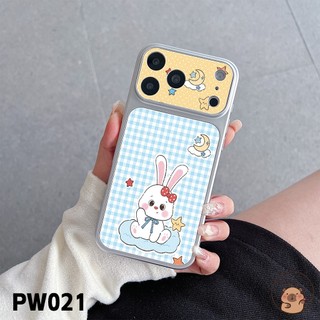 Dành Cho Xiaomi 17T Pro Poco X8 X7 X6 Neo X4 X3 GT NFC M8 M7 M6 Plus M5S M4 M3 M2 Pro Max Ốp Điện Thoại Nhìn Lớn Cửa Sổ Da PU Thỏ Dễ Thương Ngôi Sao Kẻ Sọc Mặt Trăng Vỏ Hoạt Hình