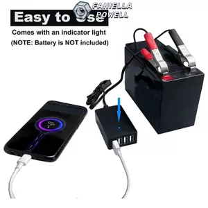 Bộ chuyển đổi nguồn USB FANIELLAPOWELL, Bộ chuyển đổi DC 12V 24V 4 cổng, 40W chuyên nghiệp với kẹp pin Buck Bộ điều chỉnh sạc xe tải ô tô