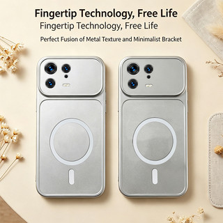 Ốp Lưng Cho xiaomi 13t 13 pro 5g Vỏ Điện Thoại Vỏ Mềm Chống Sốc Thiết Kế Mới Thẩm Mỹ Mờ Kim Loại Bạc Cho Bé Gái Từ Tính DSCBS1