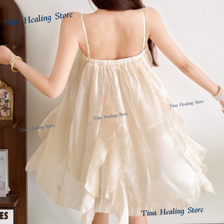 Đầm ngắn nữ mùa hè phong cách Hàn, kiểu dáng ngọt ngào, đính sequin, dáng rộng thanh lịch