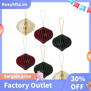 Xmas Giấy Tổ Ong Treo Trang Trí Năm Mới Cây Giáng Sinh Treo Trang Trí Đám Cưới Cho Bé Tắm Trang Trí Nhà