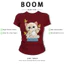 BOOM Áo Baby Tee Nữ Cotton Ôm Body-Áo Thun Ngắn Tay Y2K In Hình PhongCách Mùa Hè, Cổ Tròn Hàng Đầucách hàn quốc phong243