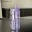 VFZ Kawaii Bình Nước Thẩm Mỹ Tumbler Cho Đá Cà Phê Nước ép Trà Nơ Dễ Thương Cốc Nhựa Có Nắp Ống Hút Chai Uống Di Động OTE