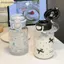 AA 600ml Sao Chai Nước Tumbler Cho Đá Cà Phê Nước ép Trà Nơ Dễ Thương Cốc Nhựa Có Nắp Ống Hút Chai Uống Di Động VN