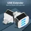 Bộ mở rộng sạc USB trên ô tô Nhíp 2.0 Bộ chia USB mở rộng 3 cổng có đèn báo Cắm và chạy 3 trong 1 cho điện thoại thông minh Hub VN