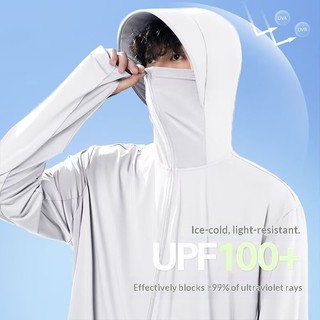 Quần áo chống nắng cho nam Upf100 chống nắng kèm áo khoác có mũ trùm đầu