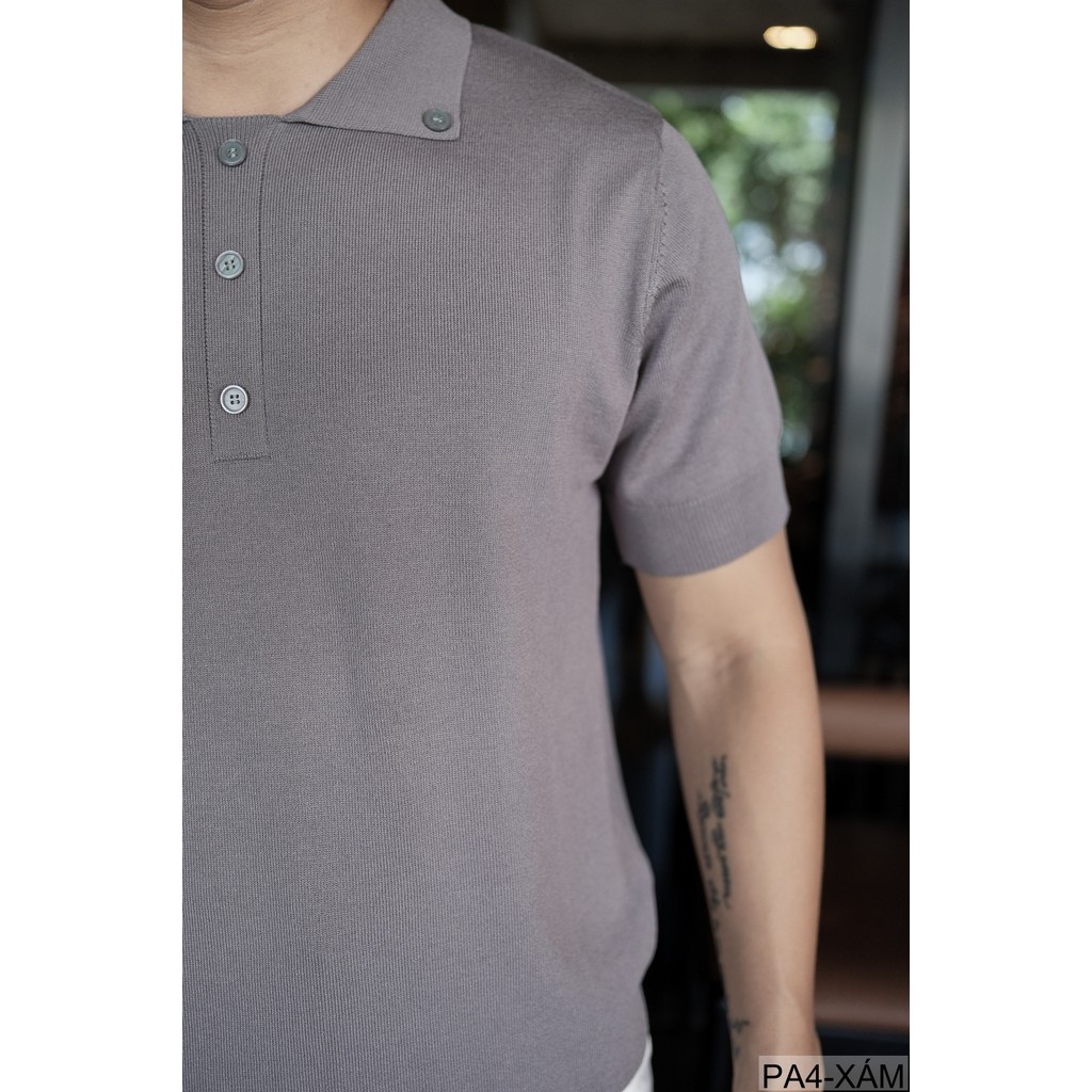 PA4 - Áo Polo Tay Ngắn Phong Cách Retro Mỹ Dáng Rộng, Chất Liệu Mềm Mại Thoáng Khí