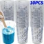 2 / 4 / 8 / 10 CÁI - Cốc đo dùng một lần Sơn nhựa trong suốt Trộn cốc hiệu chỉnh đa năng với đánh dấu đo