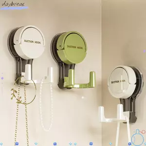 Cốc hút DAYBREAK Móc hai đầu, Móc treo tường tự dính Móc treo quần áo, Móc treo khăn xoay không khoan đa chức năng có thể tháo rời cho phòng tắm nhà bếp