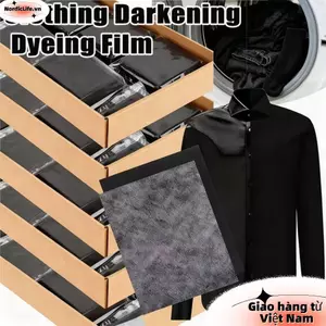 NORDICLIFE 1 / 10 Chiếc Quần Áo Làm Đen Phim, Dễ Dàng Sử Dụng Giặt Quần Áo Màu Đen Tấm Phục Hồi, Giấy Nhuộm Đen Đa Năng Chống Phai Màu