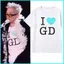 SY3 G-DRAGON 2025 tour du lịch thế giới I LOVE GD cùng phong cách Áo thun KPOP BIGBANG tay ngắn YS3