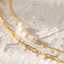 Vòng cổ ngọc trai nhiều lớp dành cho nữ, Vòng cổ dây chuyền mạ vàng với hạt Dainty * * * &