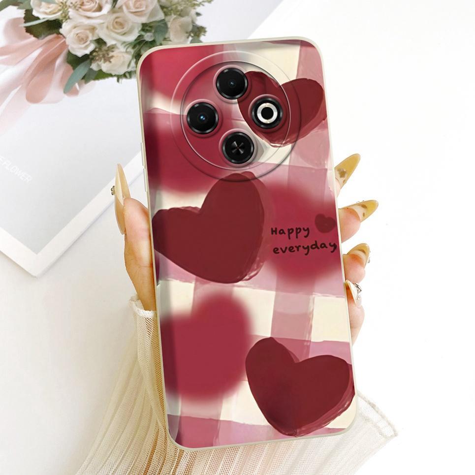 Phim Hoạt Hình Thẩm Mỹ Cặp Đôi Trái Tim Thời Trang Vỏ Cho Tecno Spark 30C 4G kl5 kl5n Ốp Điện Thoại Silicon Mờ Chống Sốc