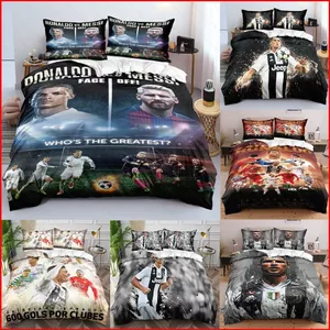 ST2 Cristiano Ronaldo Bộ Chăn Ga Gối Chăn Ga Gối Ký Túc Xá Nhà Phòng Ngủ Có Thể Giặt Phù Hợp Với TS2