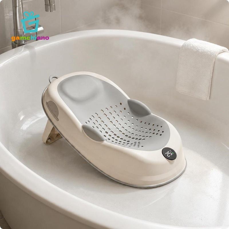 Lưới tắm cho bé sơ sinh Hỗ trợ tắm có thể gập lại với phụ kiện tắm bề mặt chống trượt cho bồn tắm cho trẻ sơ sinh
