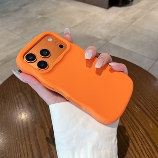 Ốp điện thoại silicon lỏng màu kẹo viền sóng cho iPhone 17Promax 17Pro 16 Pro Max Vỏ di động nữ chống sốc