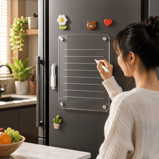 Bảng Nam Châm Ghi Chú Trong Suốt Gắn Tủ Lạnh,Bảng Acrylic Lập Kế Hoạch, To Do List Dễ Dàng Tẩy Xóa