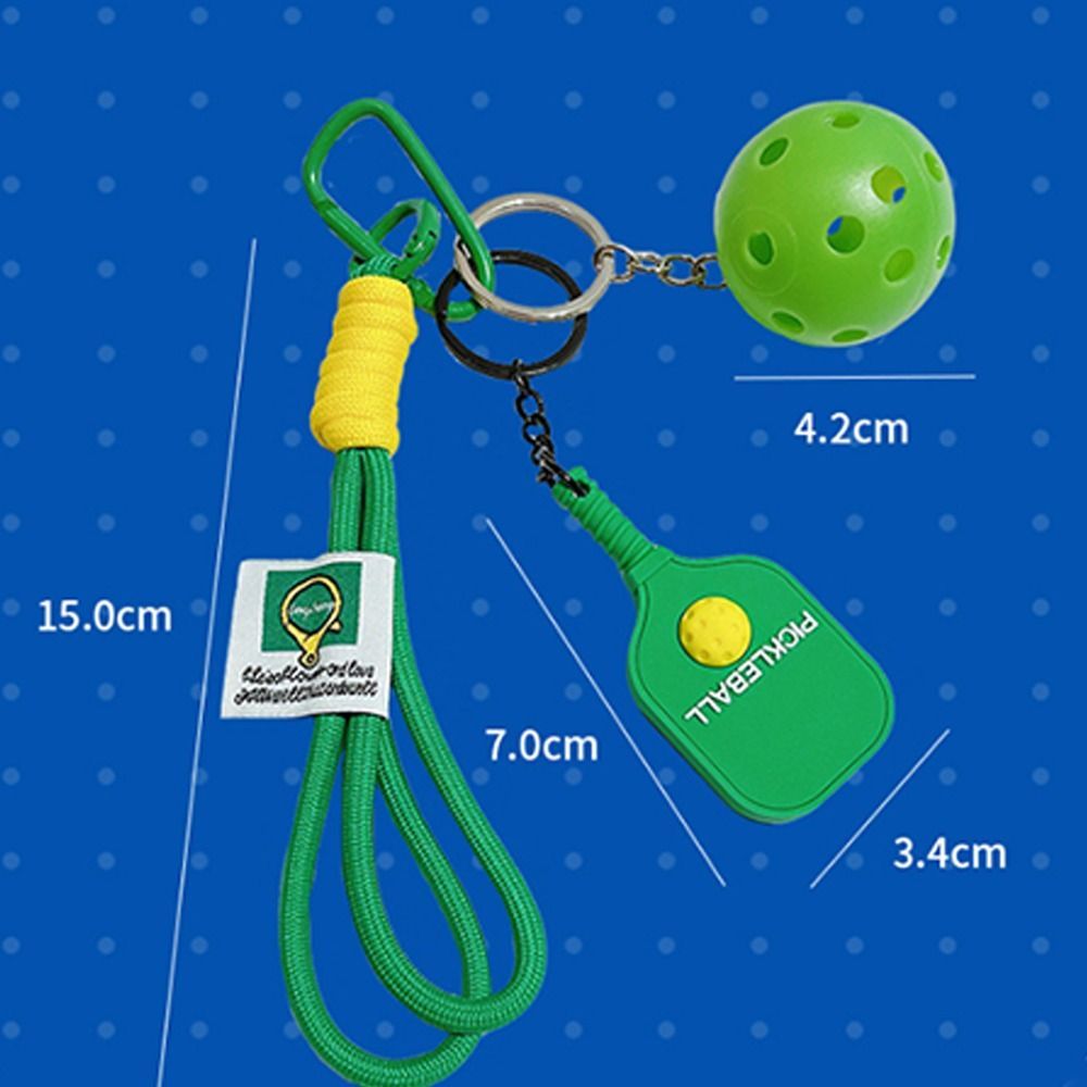 YUUKII Fitness Series Mặt dây chuyền, Bộ mái chèo bóng chày Dopamine Pickleball có thể tháo rời Móc khóa, có khóa Pickleball Móc chìa khóa Túi quyến rũ