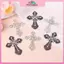 MYPANDA 2 / 10 Chiếc Vintage Chữ Thập Pha Lê Trung Tâm Flatba Kim Cương Giả Phụ Kiện Trang Trí Cho Diy Trâm Thủ Công Làm.