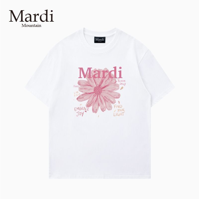 Mavdi Phong Cách Cổ Điển 2026 Xuân Hè Phong Cách Đen Trắng Cotton Nguyên Chất Áo Thun Nữ Tay Ngắn Thường Ngày Phù Hợp Với