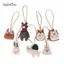 AqToCna Động Vật Dễ Thương Mặt Dây Chuyền Handmade Móc Chìa Khóa Túi Trang Trí Quyến Rũ Voi Thỏ Dây Đồ Chơi AqToCna