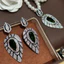 Nhẹ Sang Trọng Zircon Tua Rua Thanh Lịch Phong Cách Dài Sang Trọng Bông Tai Ngọc Trai Bộ Vòng Cổ